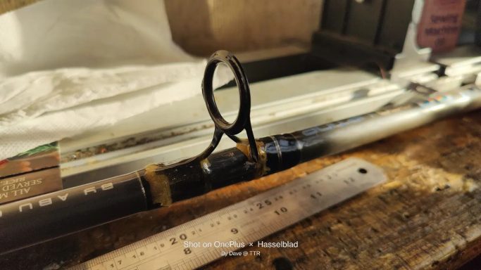 Broken butt ring before image 